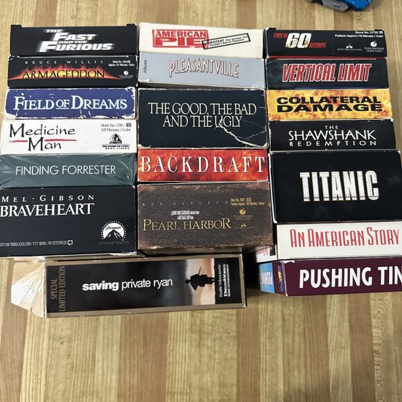LOT 18 Used ASSORTED VHS VCR Movie Video Tape W/case Bulk MISC All Genres - Picture 1 of 1